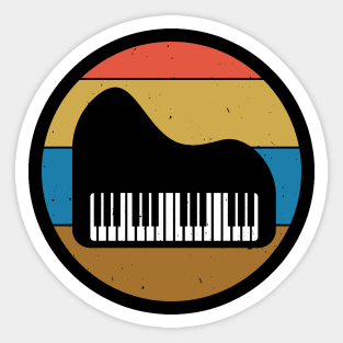 Retro Piano Design, Gift For Musicians Sticker